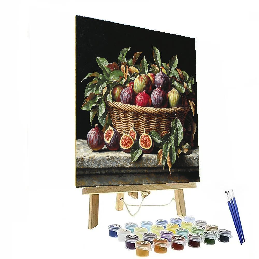 Caravaggio Inspired Fruit Still Life Paint by numbers art