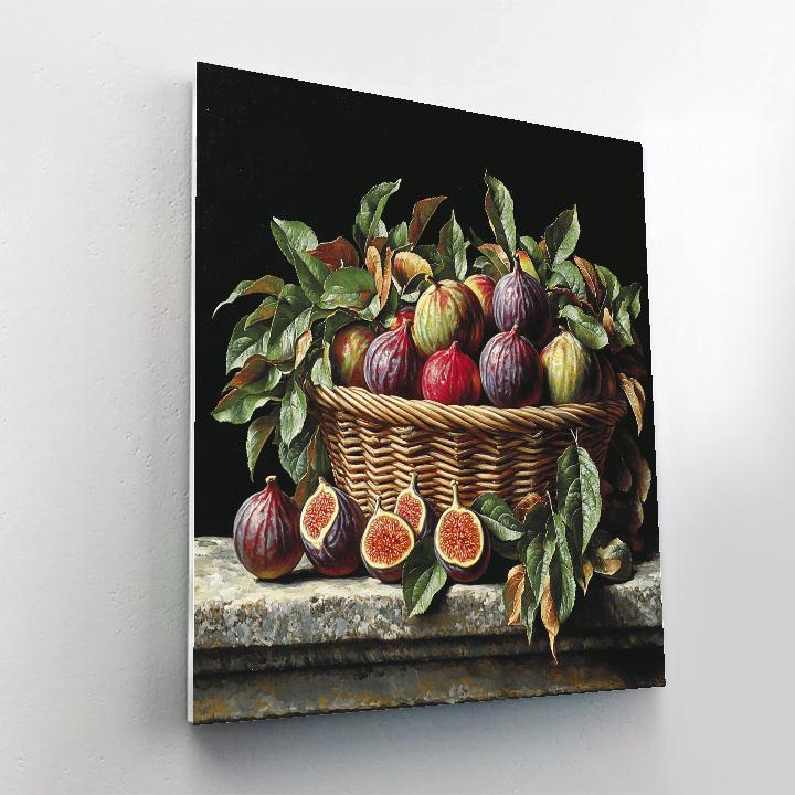Caravaggio Inspired Fruit Still Life Paint by numbers art