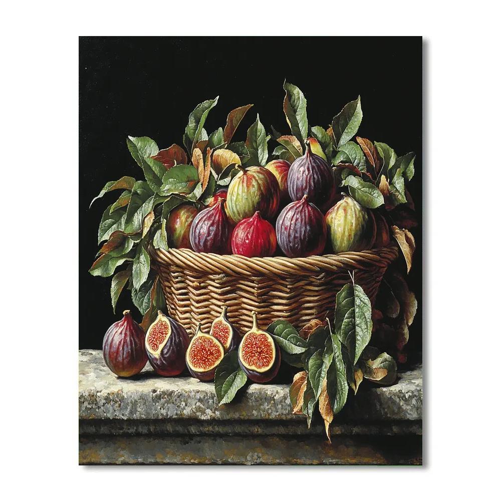 Caravaggio Inspired Fruit Still Life Paint by numbers art