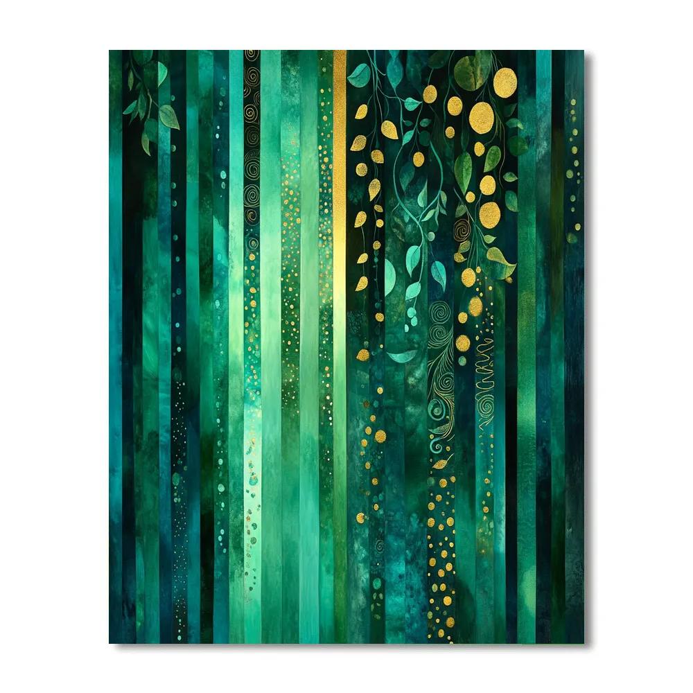 Gustav Klimt Inspired Rainforest Of Ornate Mist Numbered painting kits