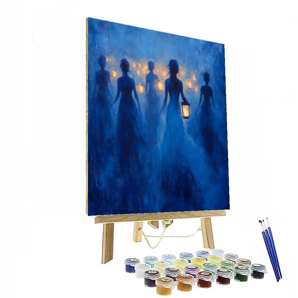 Francisco Goya Inspired Procession At Dusk paint by number