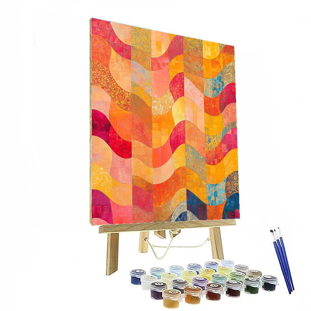 Gustav Klimt Inspired Tapestry Of Flowing Joy Numbered painting kits