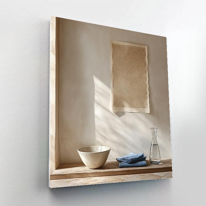 Johannes Vermeer Inspired Map On Plaster Wall With Sunbeam And Still Life Table Paint by numbers kits