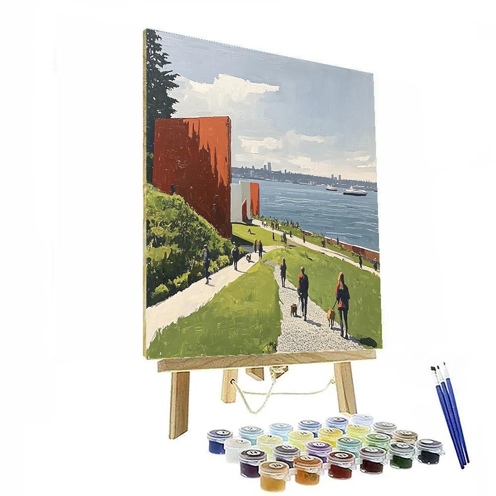 Olympic Sculpture Park Waterfront Seattle United States paint by color