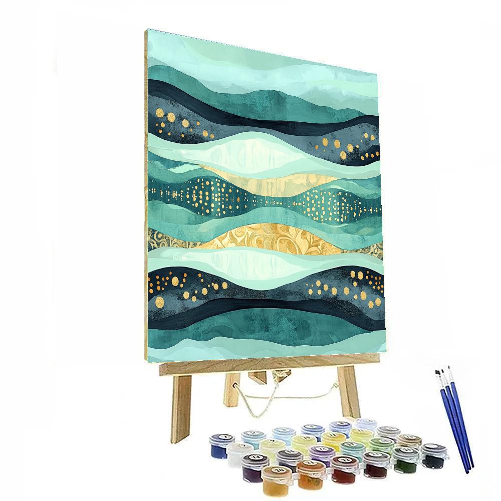 Gustav Klimt Inspired River Of Tranquil Mirrors DIY paint by numbers