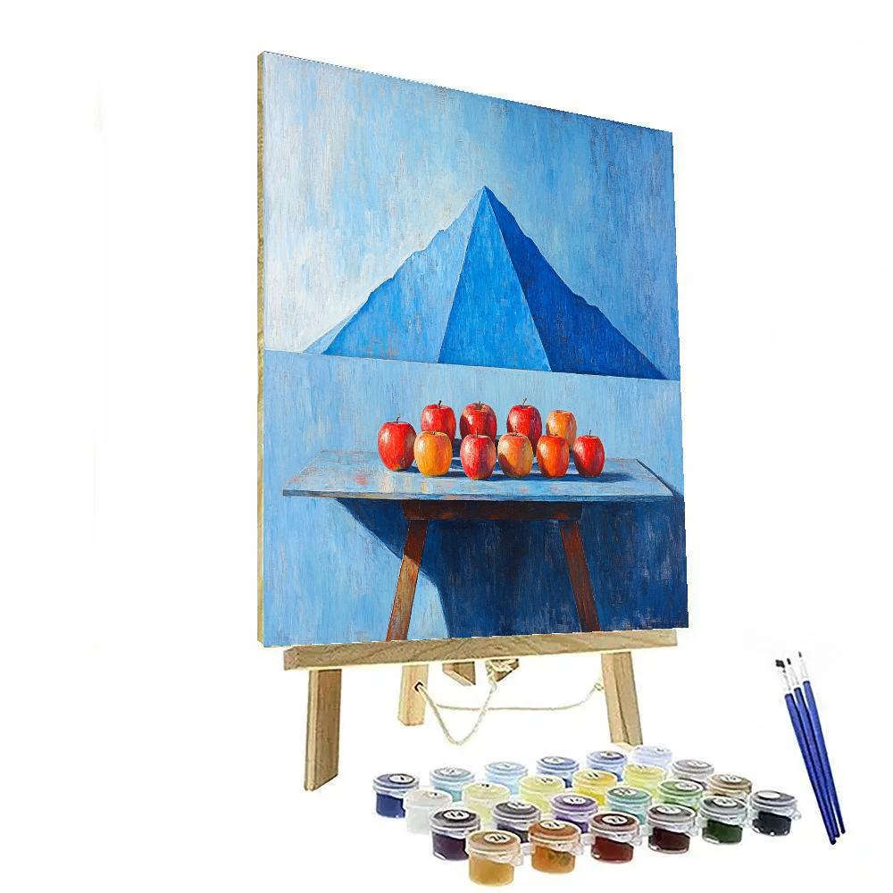 Paul Cezanne Inspired Mountain And Apples Painting by numbers kit