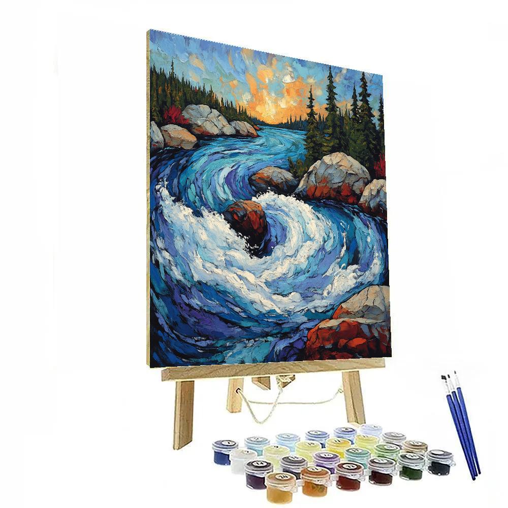 A.Y. Jackson Inspired Northern Rapids Prismatic Thaw Painting by numbers kit