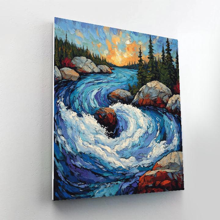 A.Y. Jackson Inspired Northern Rapids Prismatic Thaw Painting by numbers kit