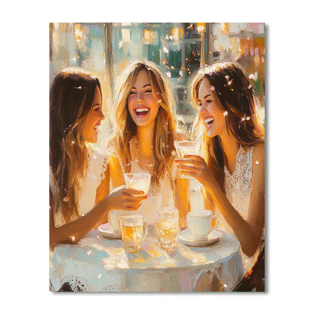Renoir Inspired Cafe Terrace Friends Painting by numbers kit