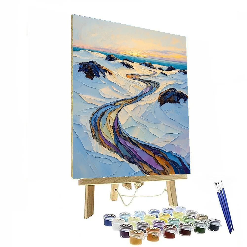 A.Y. Jackson Inspired Arctic Color Snow Vortex Dawn Number painting