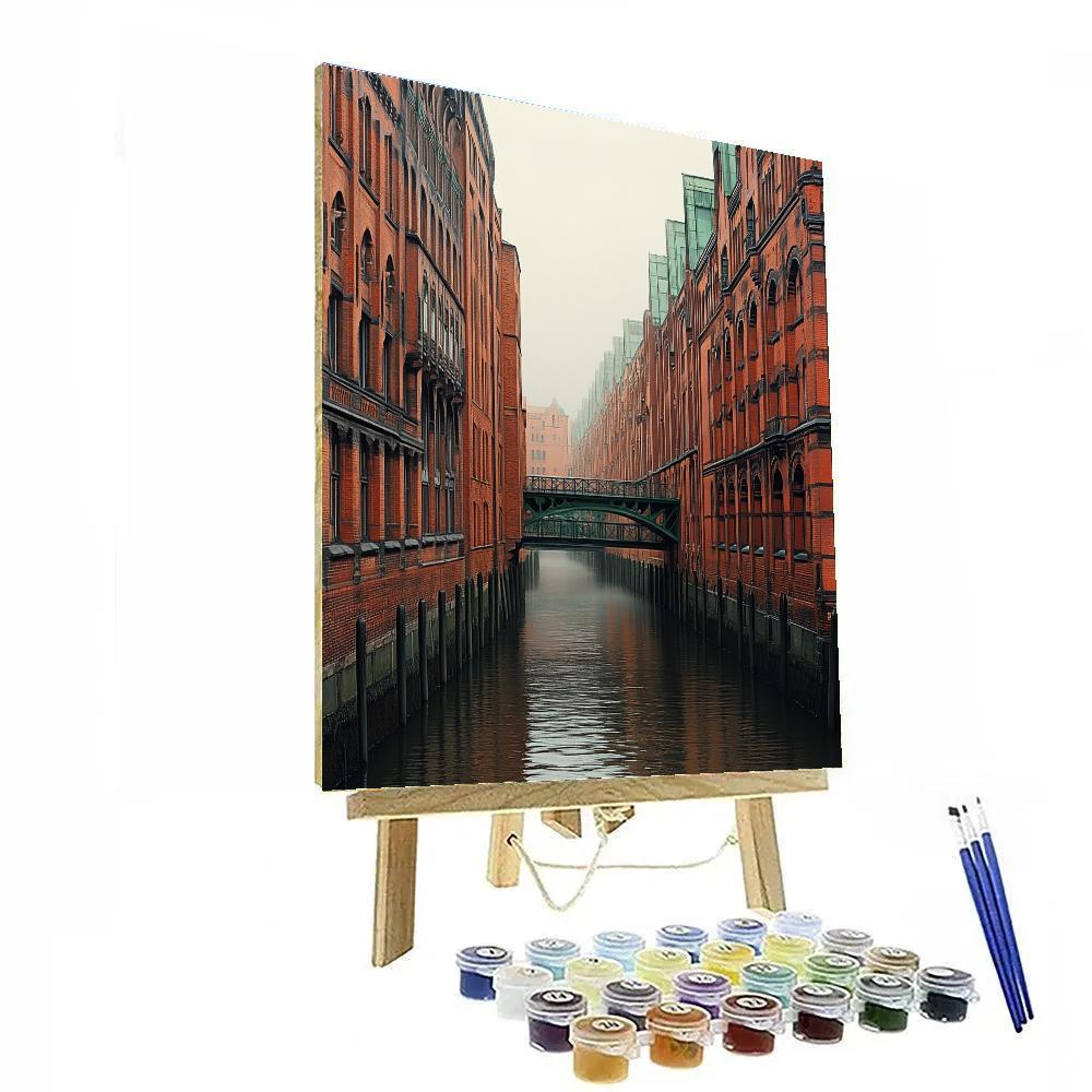 Historic Warehouse District Speicherstadt Hamburg Germany Paint by numbers kits