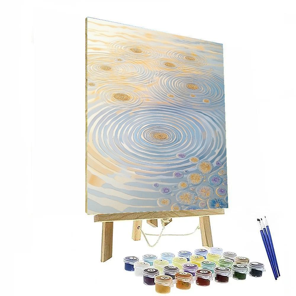 Gustav Klimt Inspired Echoes Across A Silent Lake Painting by numbers kit