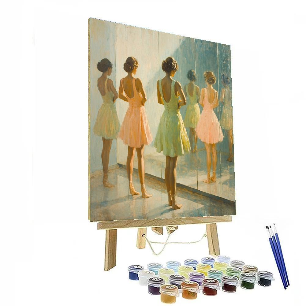 Edgar Degas Inspired Ballet Rehearsal paint by number