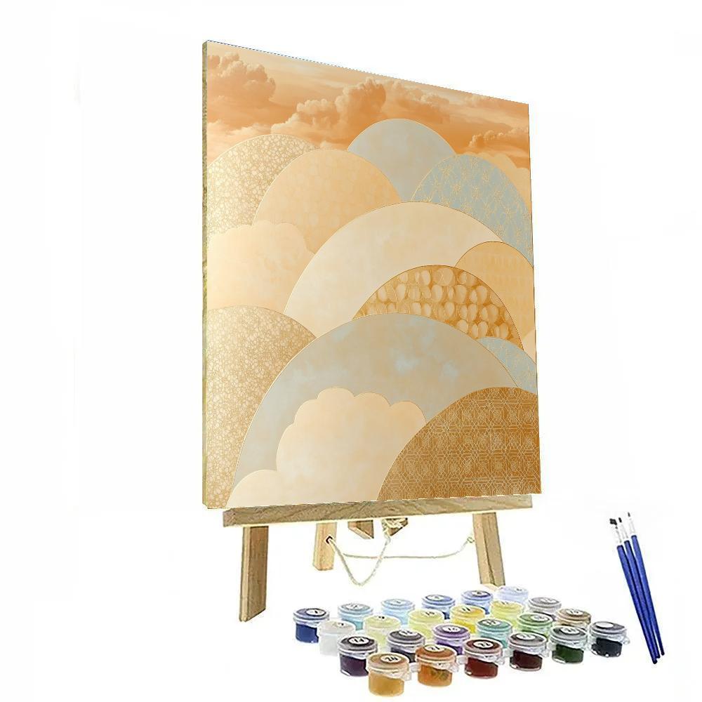 Gustav Klimt Inspired Sanctuary Of Gilded Clouds Numbered painting kits