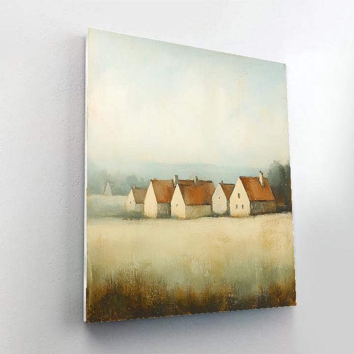 Claude Monet Inspired Distant Village Rooftops In Morning Haze Painting by numbers kit