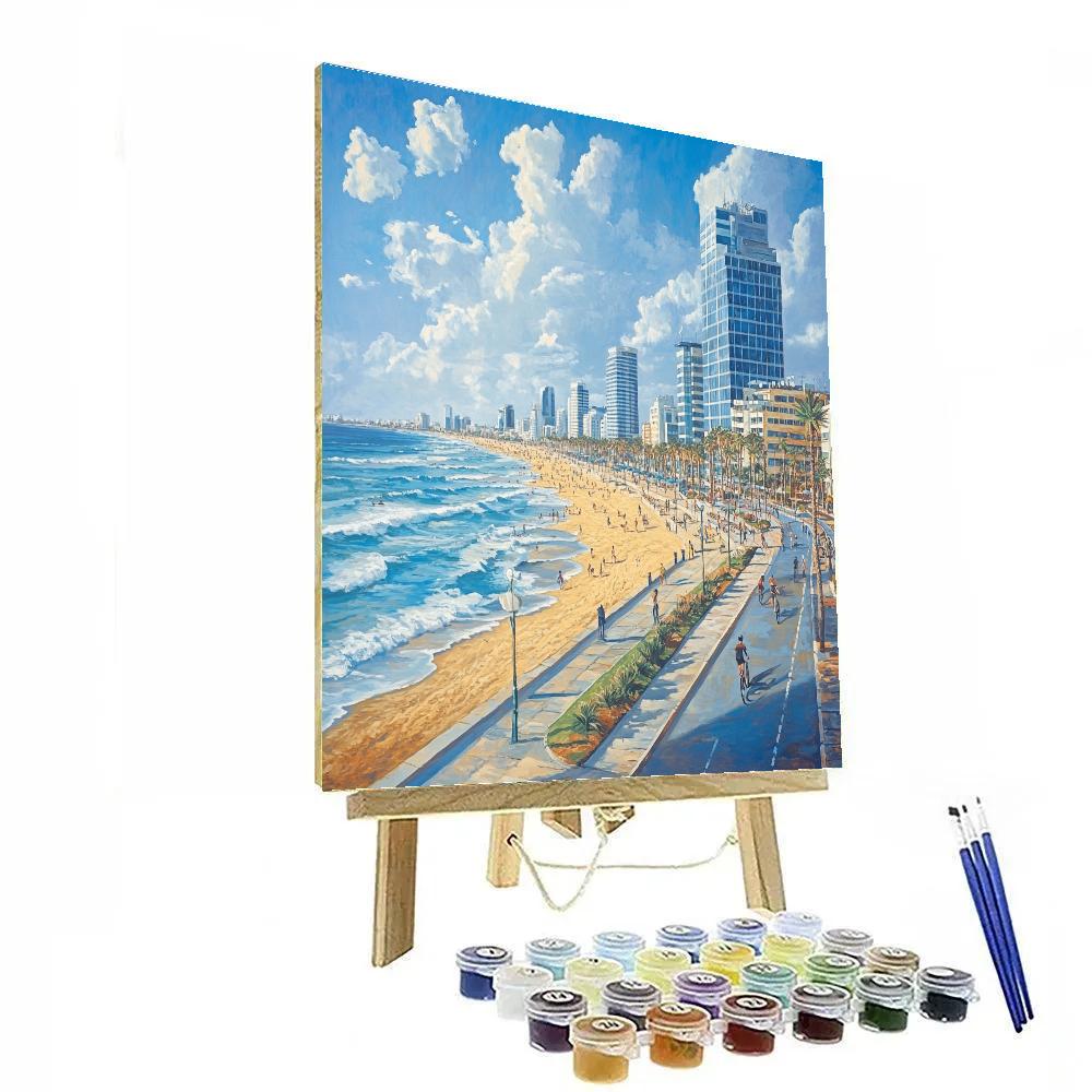 Tel Aviv Beachfront Promenade Tel Aviv Israel Number painting