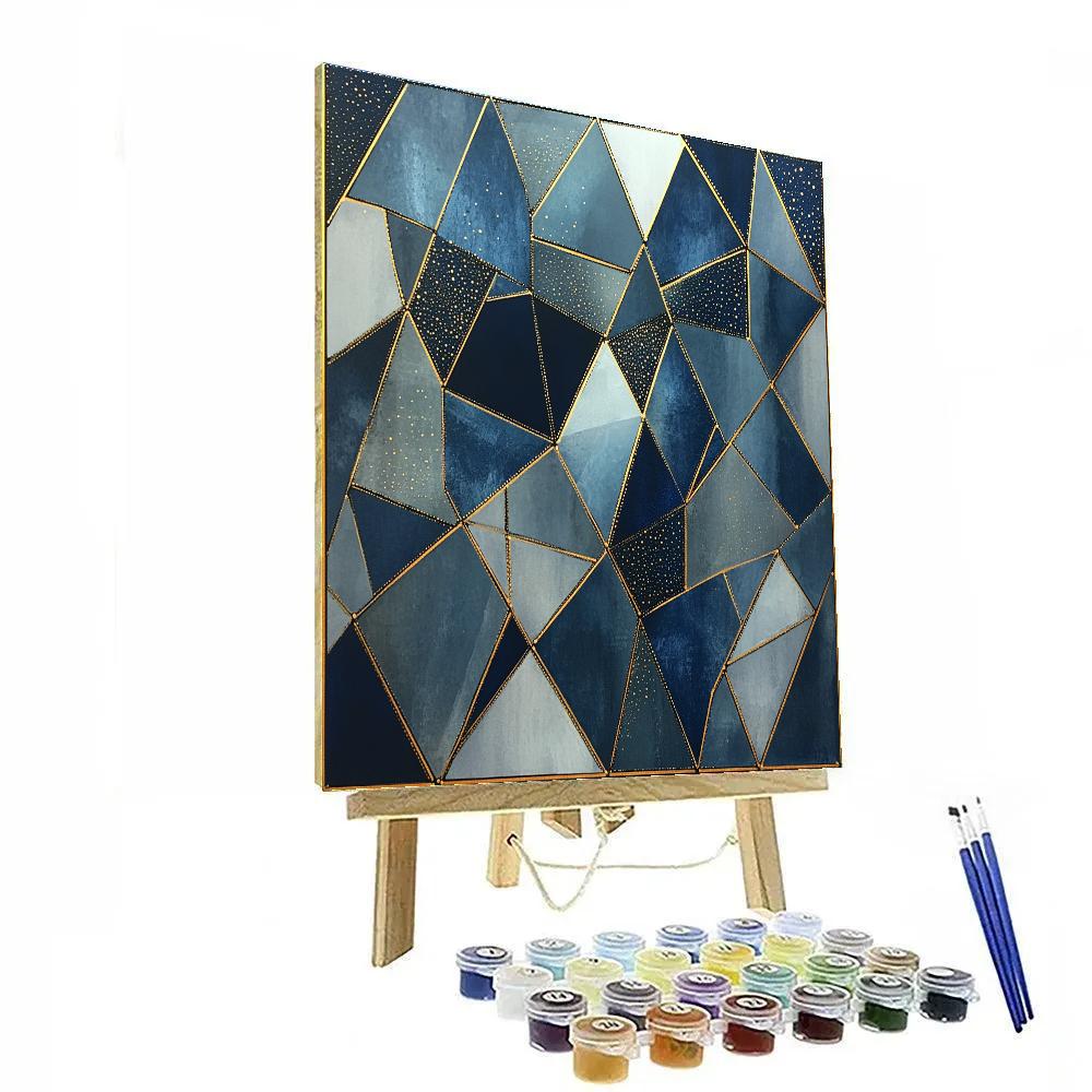 Gustav Klimt Inspired Kaleidoscope Of Gentle Storms painting number kit