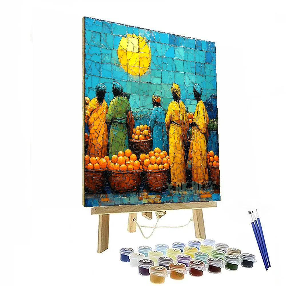 Paul Gauguin Inspired Tropical Market paint by color