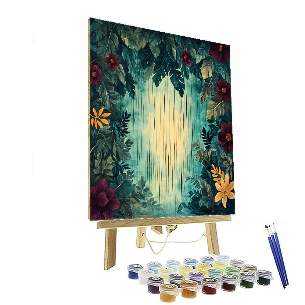 Frida Kahlo Inspired Rainstorm Of Painted Vines painting number kit