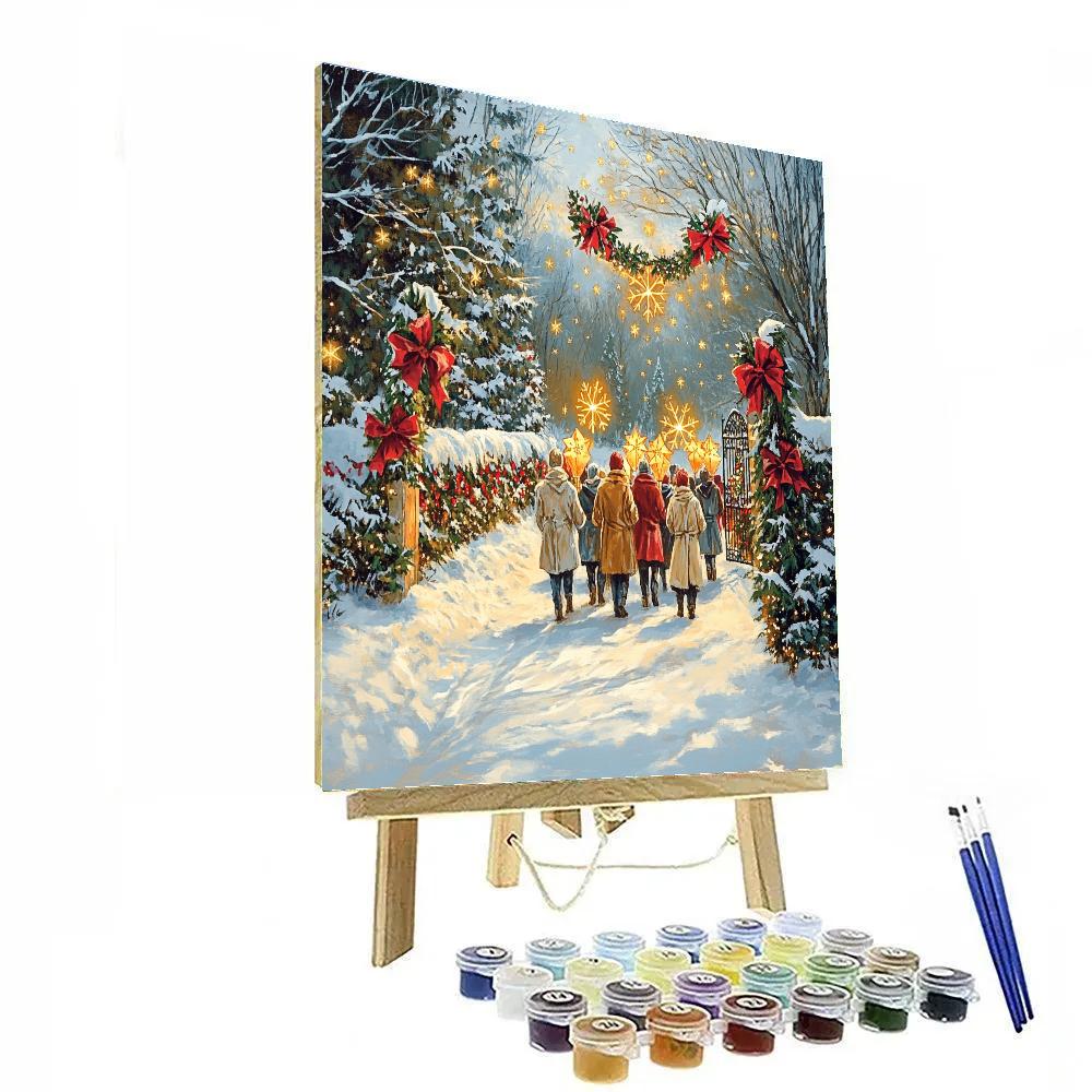 Snowflake Lantern Procession Number painting