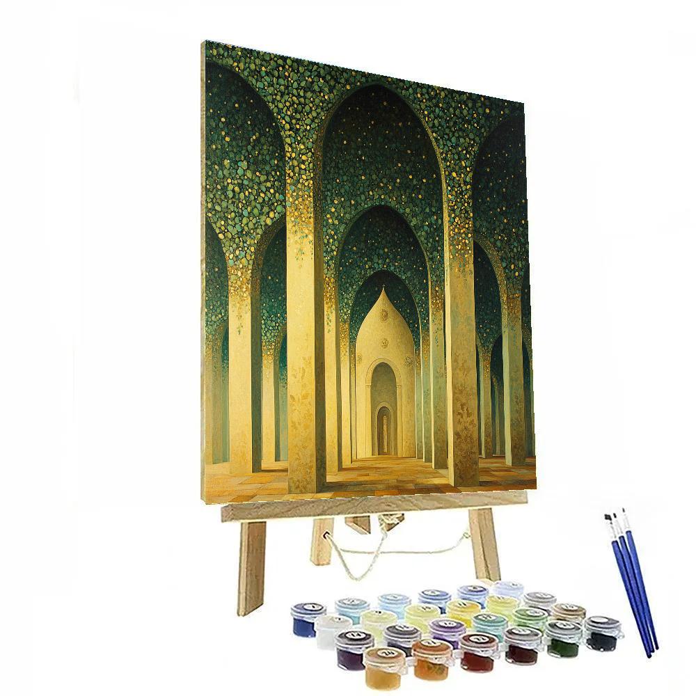 Gustav Klimt Inspired Cathedral Of Whispering Leaves Numbered painting kits