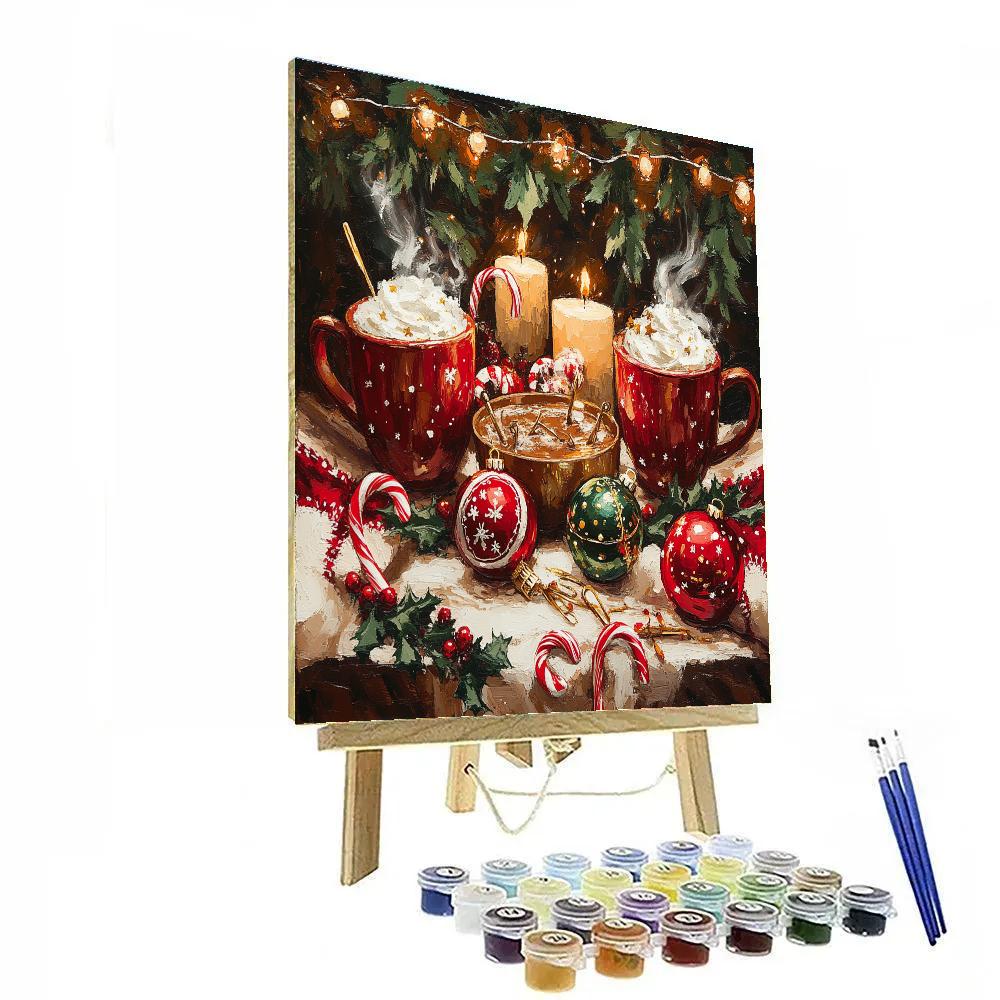 Ornaments And Cocoa Table DIY paint by numbers