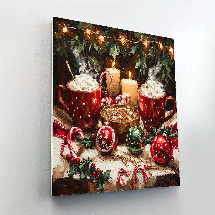 Ornaments And Cocoa Table DIY paint by numbers