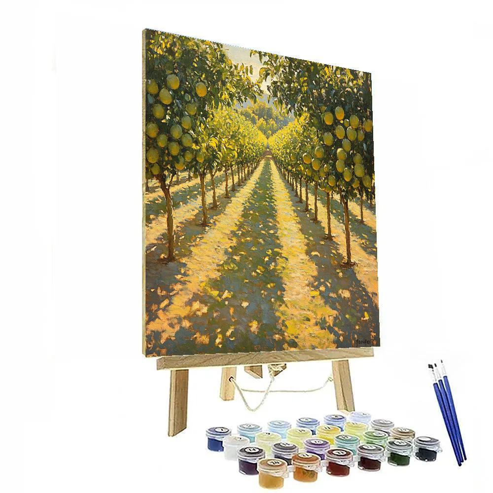 Claude Monet Inspired Sunlit Orchard With Dappled Ground Painting by numbers kit