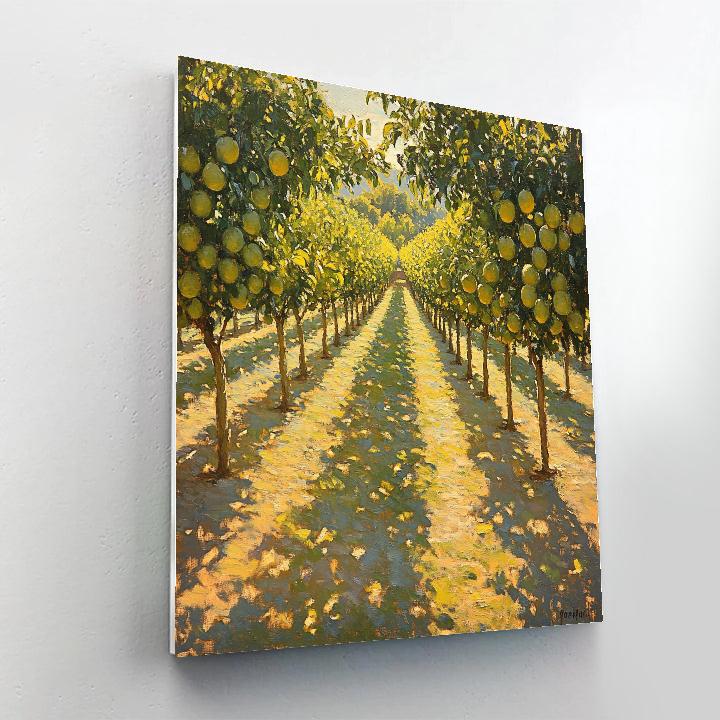 Claude Monet Inspired Sunlit Orchard With Dappled Ground Painting by numbers kit