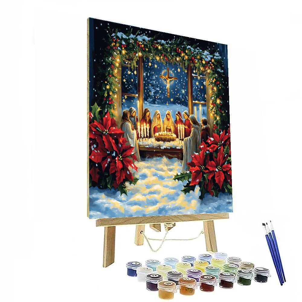 Midnight Blue Nativity Glow paint by color