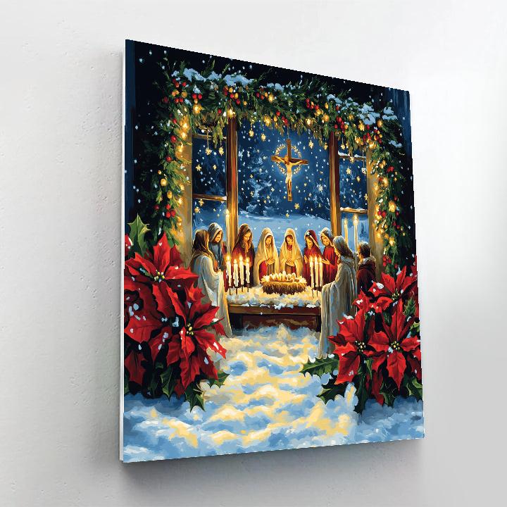 Midnight Blue Nativity Glow paint by color