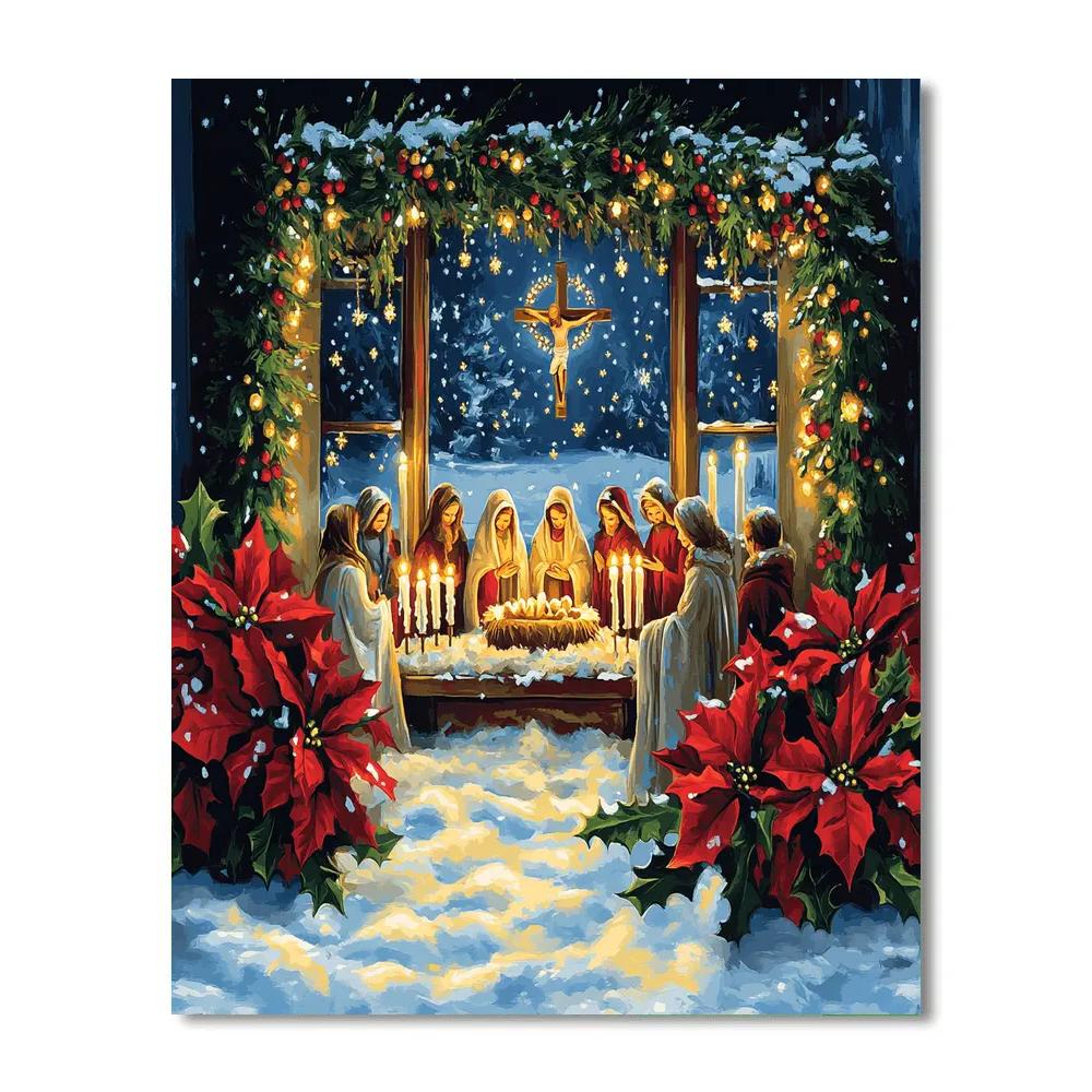 Midnight Blue Nativity Glow paint by color