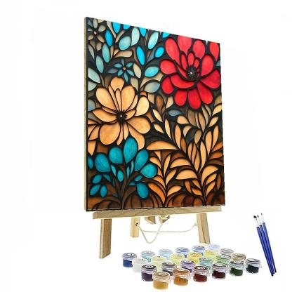 Frida Kahlo Inspired Constellation Papercut Botanica painting number kit