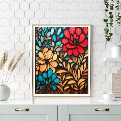 Frida Kahlo Inspired Constellation Papercut Botanica painting number kit