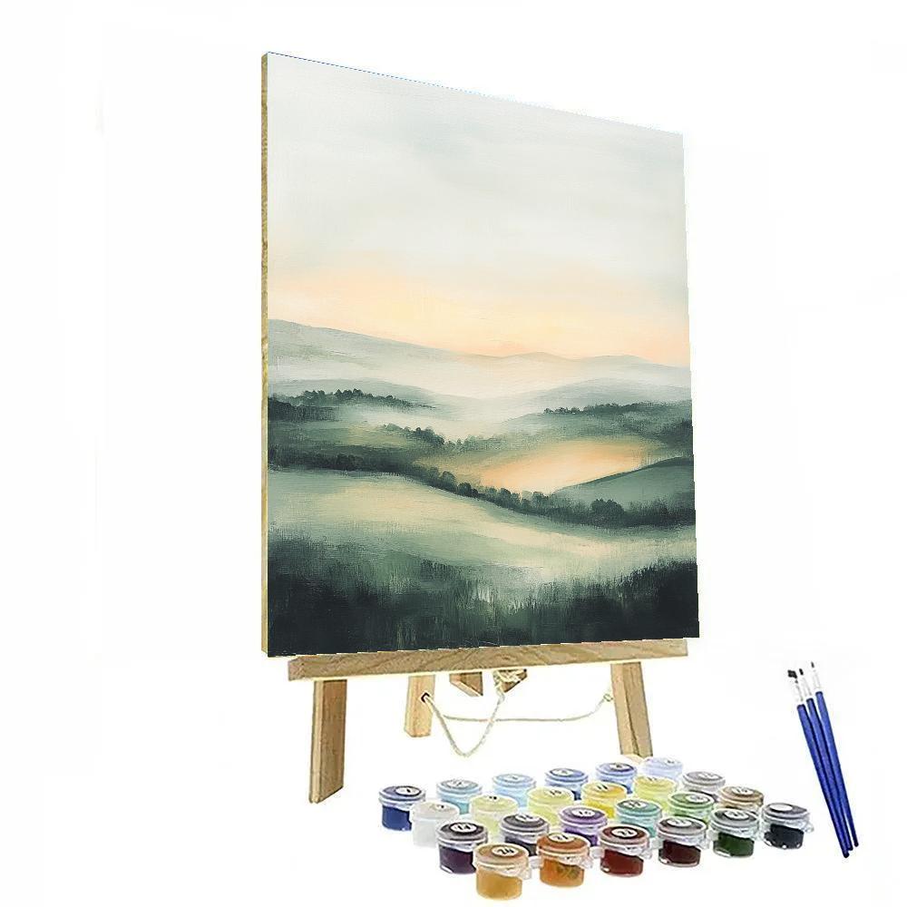 Claude Monet Inspired Light Breaking Through Morning Fog paint by numbers