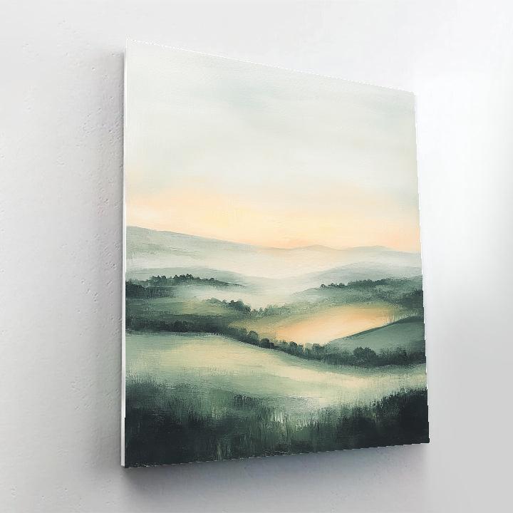 Claude Monet Inspired Light Breaking Through Morning Fog paint by numbers
