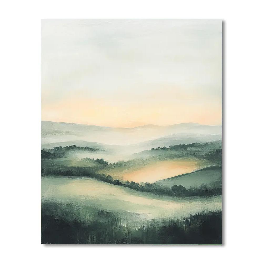 Claude Monet Inspired Light Breaking Through Morning Fog paint by numbers