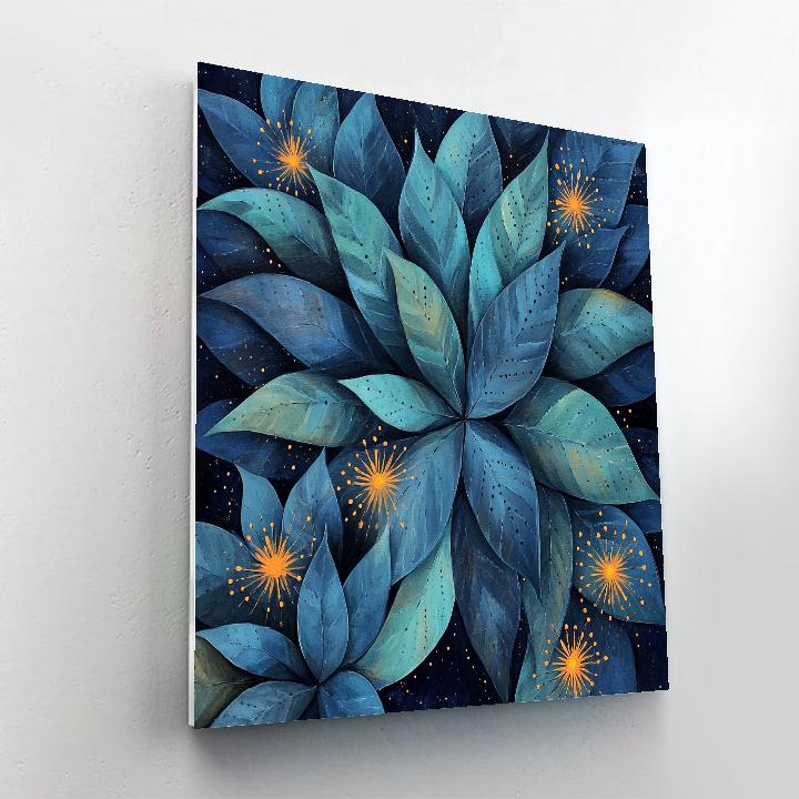 Frida Kahlo Inspired Moonlit Agave Echoes paint by number