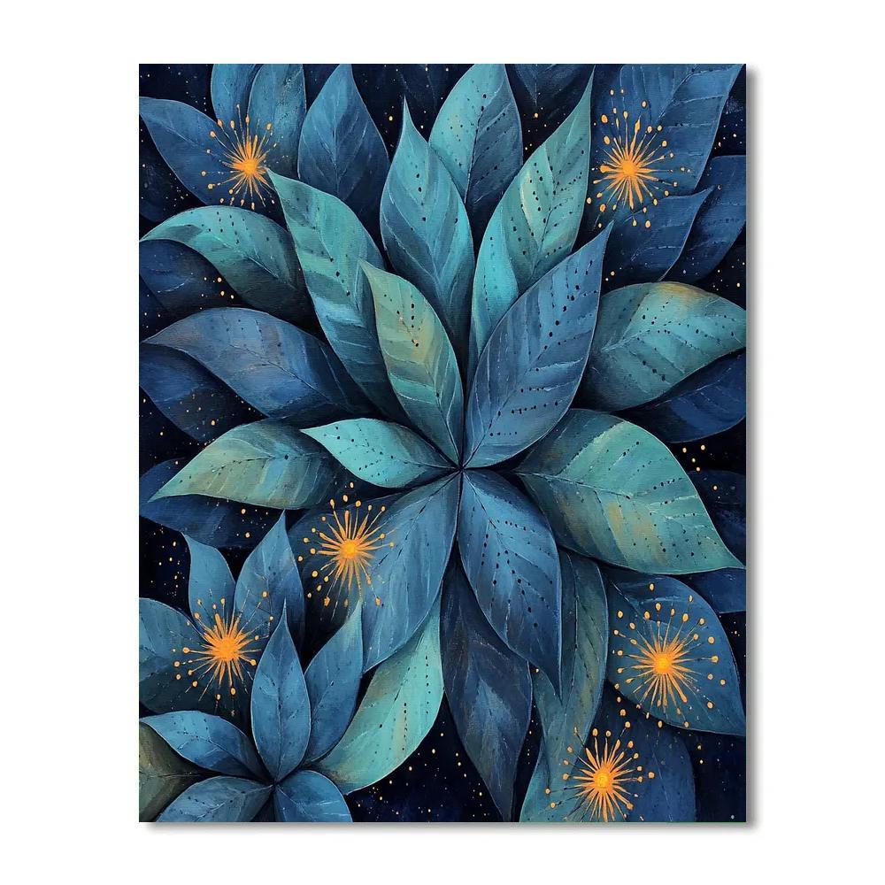 Frida Kahlo Inspired Moonlit Agave Echoes paint by number