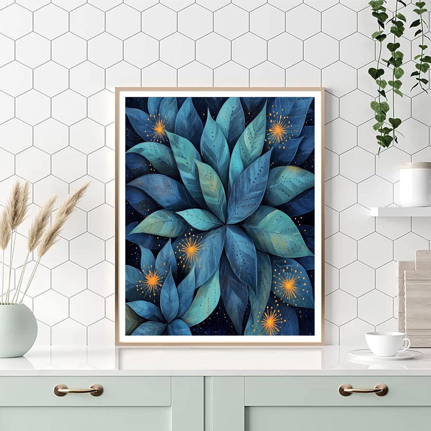 Frida Kahlo Inspired Moonlit Agave Echoes paint by number