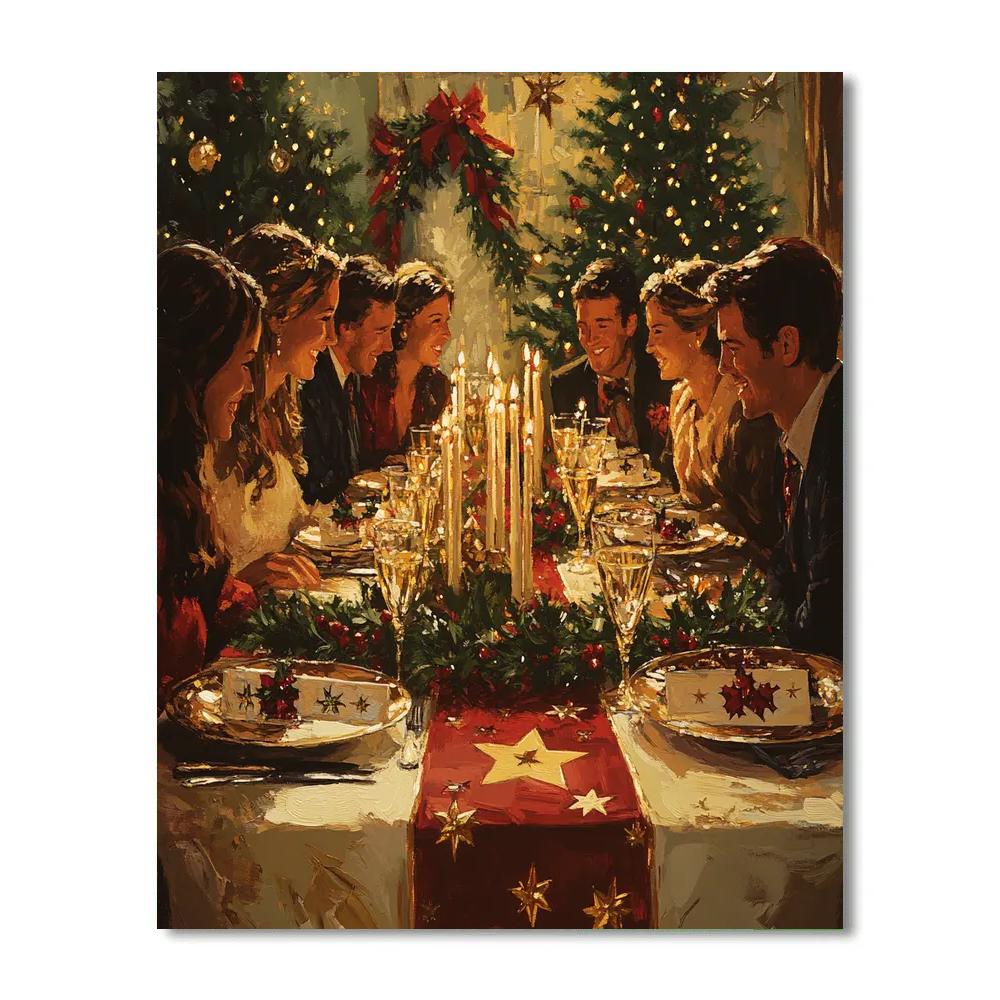Candle Garland Supper Painting by numbers kit