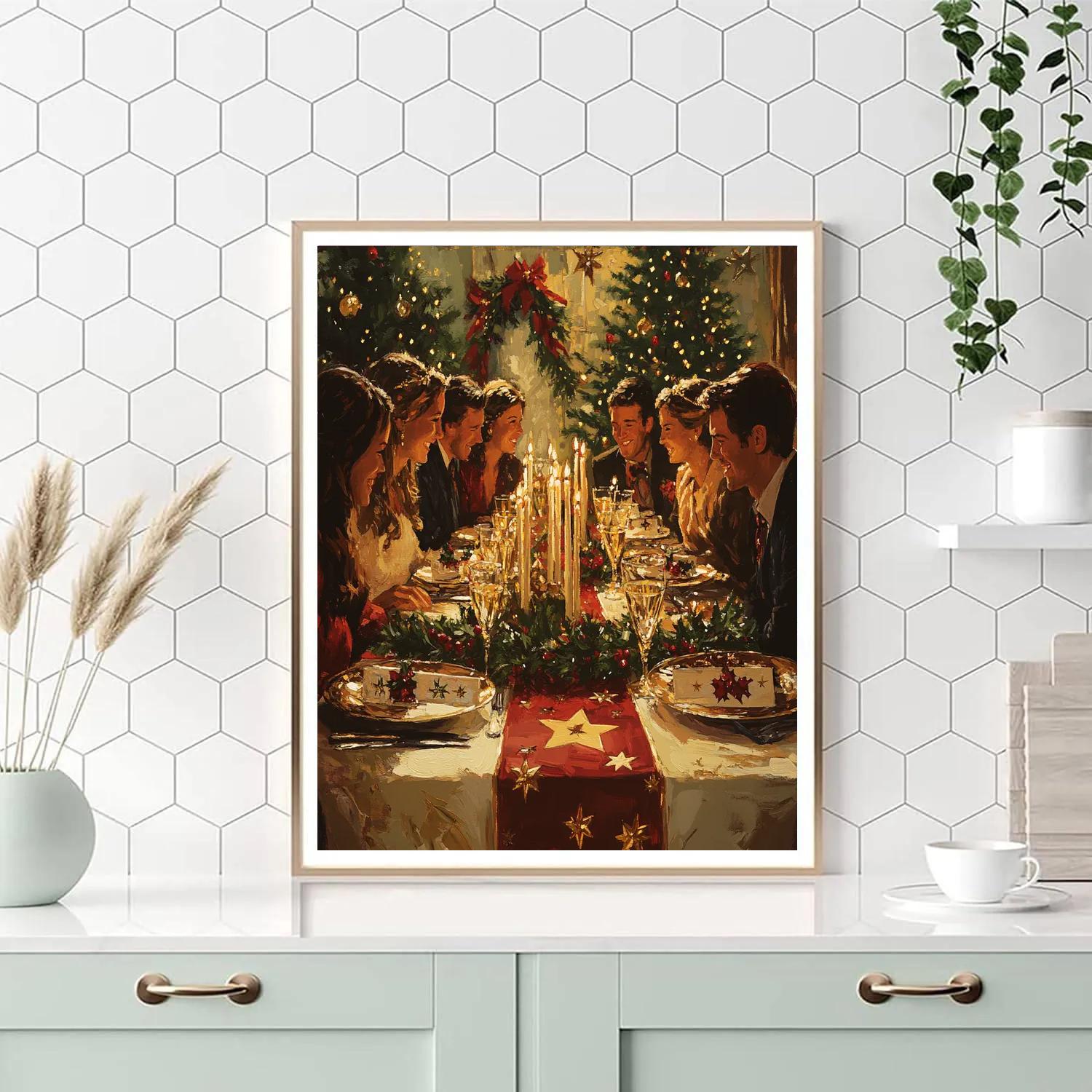 Candle Garland Supper Painting by numbers kit