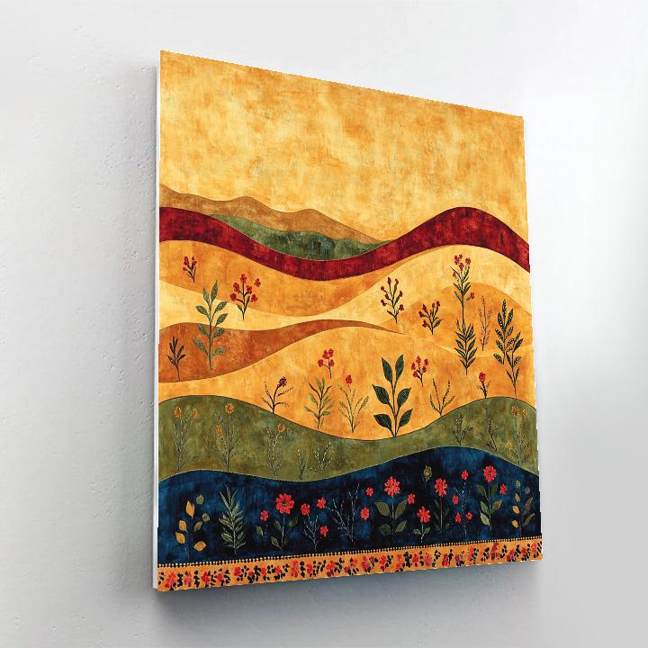 Frida Kahlo Inspired Desert Wind Embroidery Sky paint by color