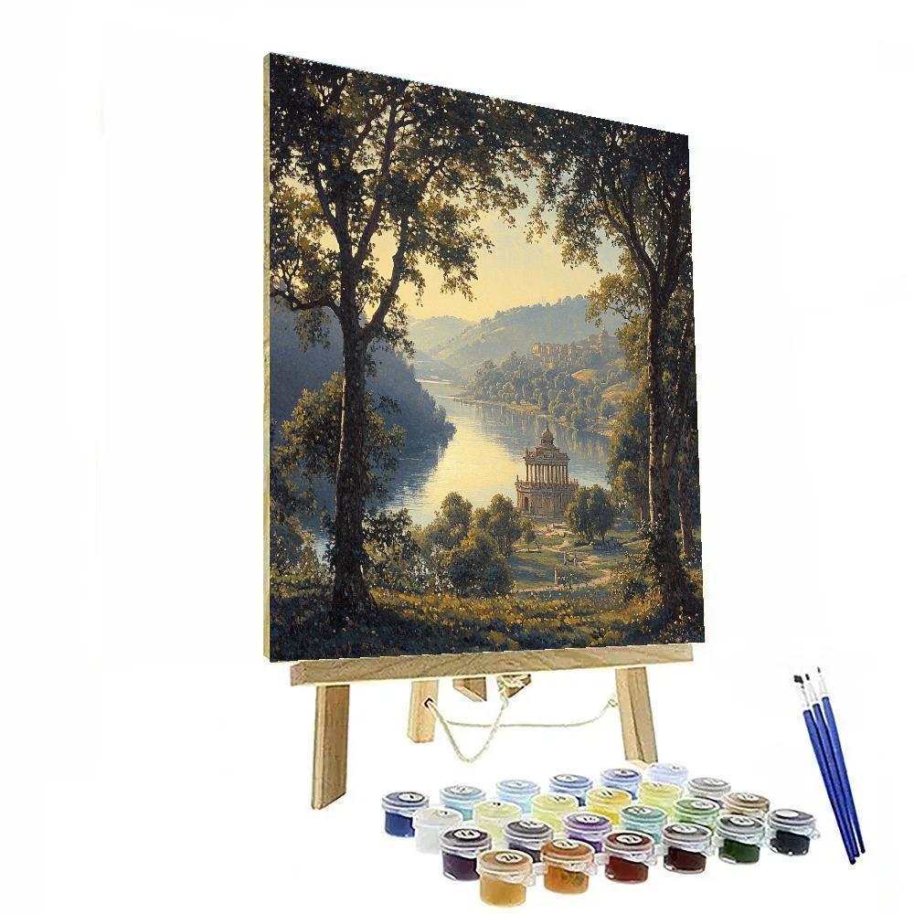 Nicolas Poussin Inspired Classical River Landscape Painting by numbers kit