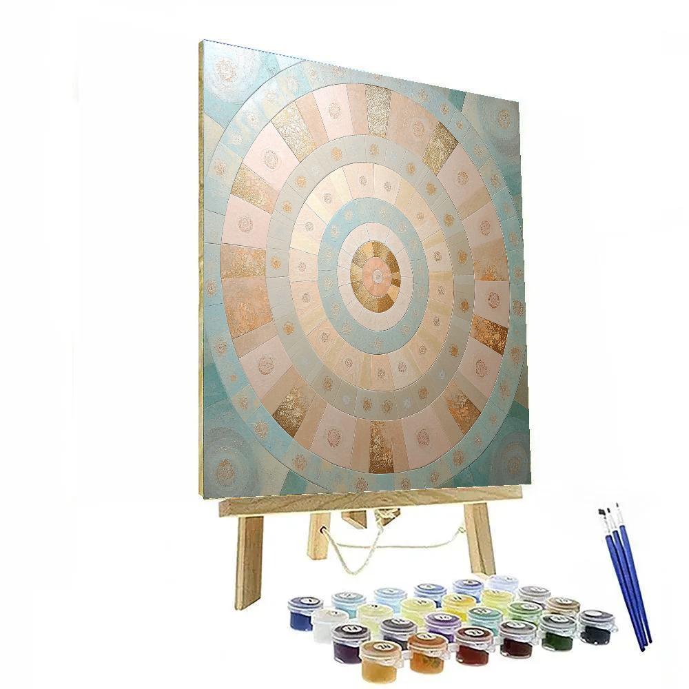 Gustav Klimt Inspired Spiral Garden Of Serenity paint by number