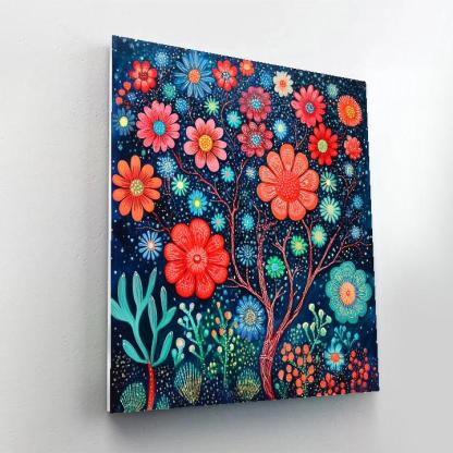 Frida Kahlo Inspired Coral Reef Of Night Flowers paint by numbers