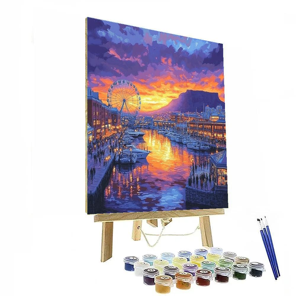 Sunset Over Waterfront District Cape Town South Africa Paint by numbers art