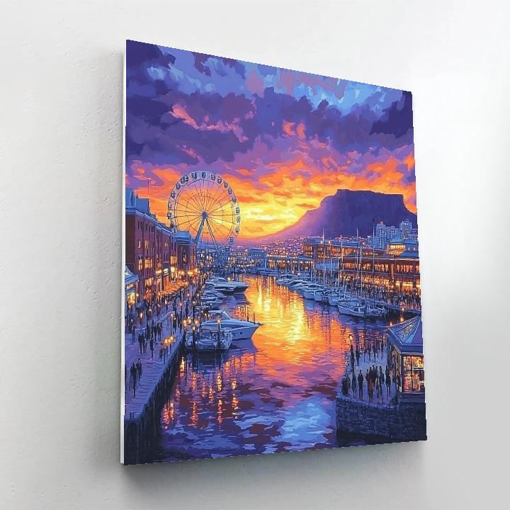 Sunset Over Waterfront District Cape Town South Africa Paint by numbers art