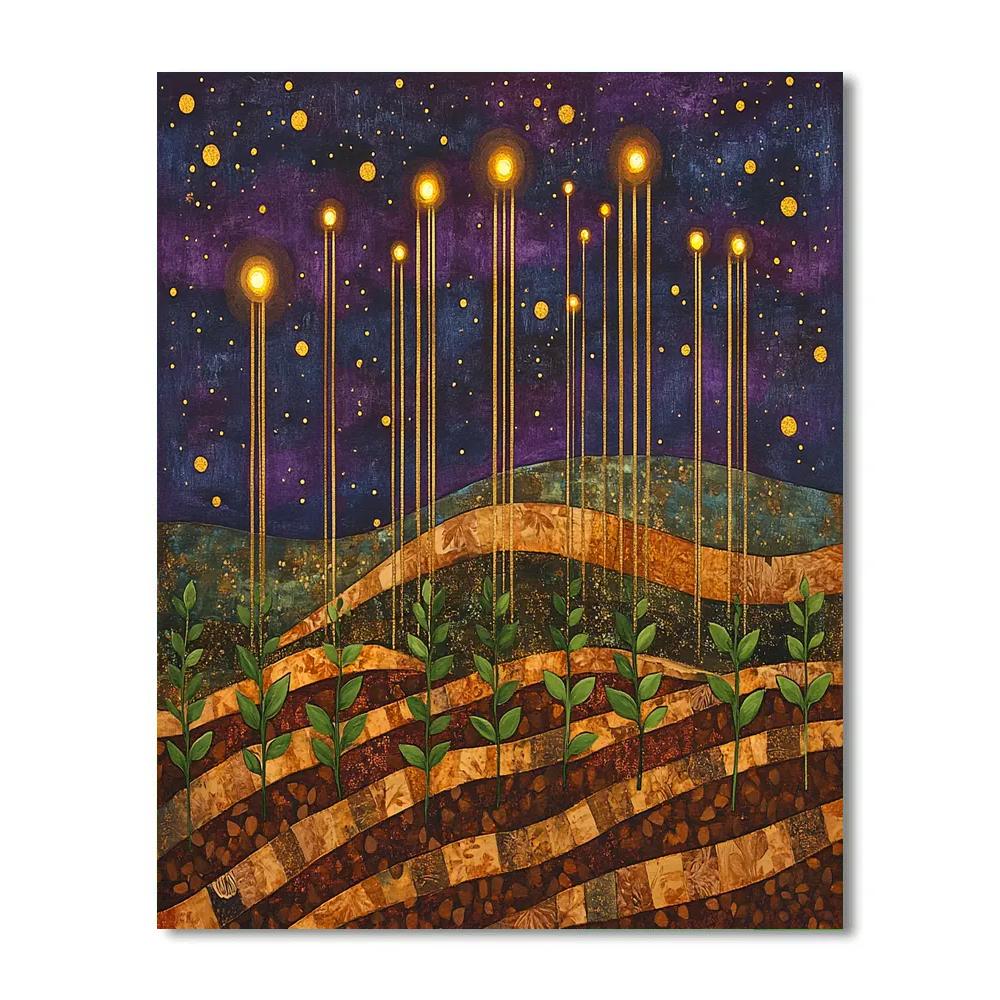 Frida Kahlo Inspired Meteor Shower Seedling Rise paint by numbers