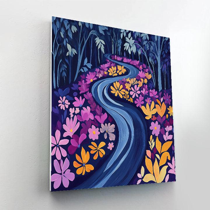 Frida Kahlo Inspired River Of Indigo Petals Painting by numbers kit